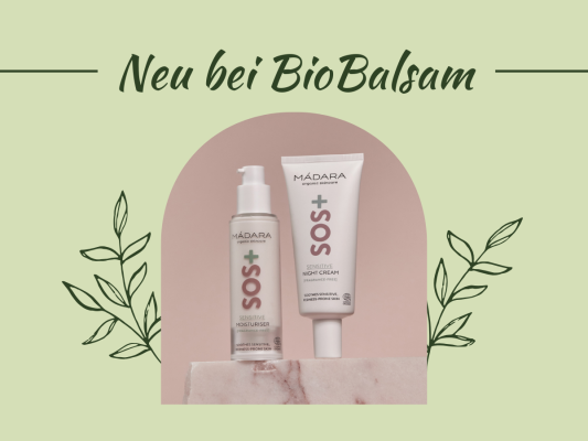 Mádara SOS+ Sensitiv Serie - Neu bei BioBalsam: Mádara SOS+ Serie für gerötete Haut
