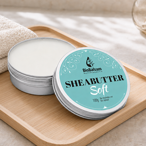 BioBalsam Sheabutter Soft geoeffneter Tiegel