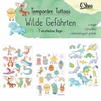 Klebetattoos für Kinder - Wilde Gefährten